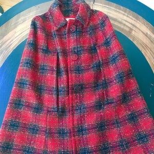 Vintage Tartan Plaid Wool Pendleton Cape